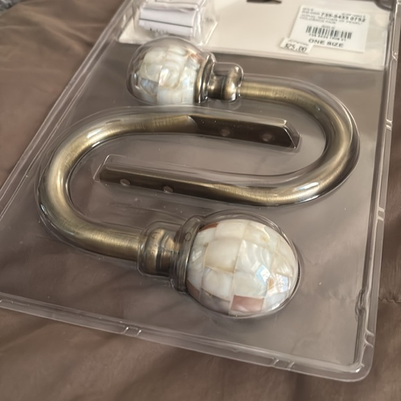 Mother of Pearl Holdback Pair. These were $25 at JCPennys almost 15 years ago. - Picture 4 of 5